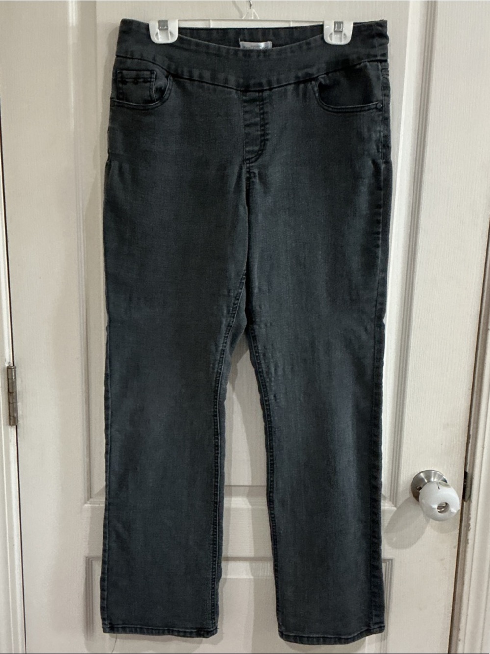 Northern Reflections Charcoal Black Straight-Leg Pull-On Pants